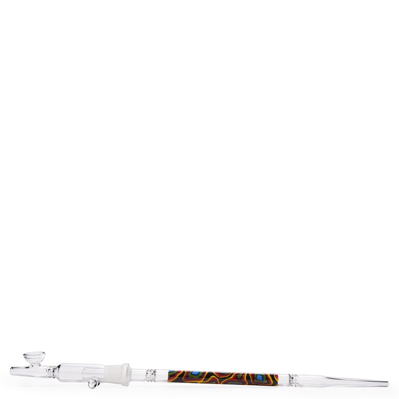 Glass Pipe Zippsy With Filter Adapter Varicoloured (Black Leaf)