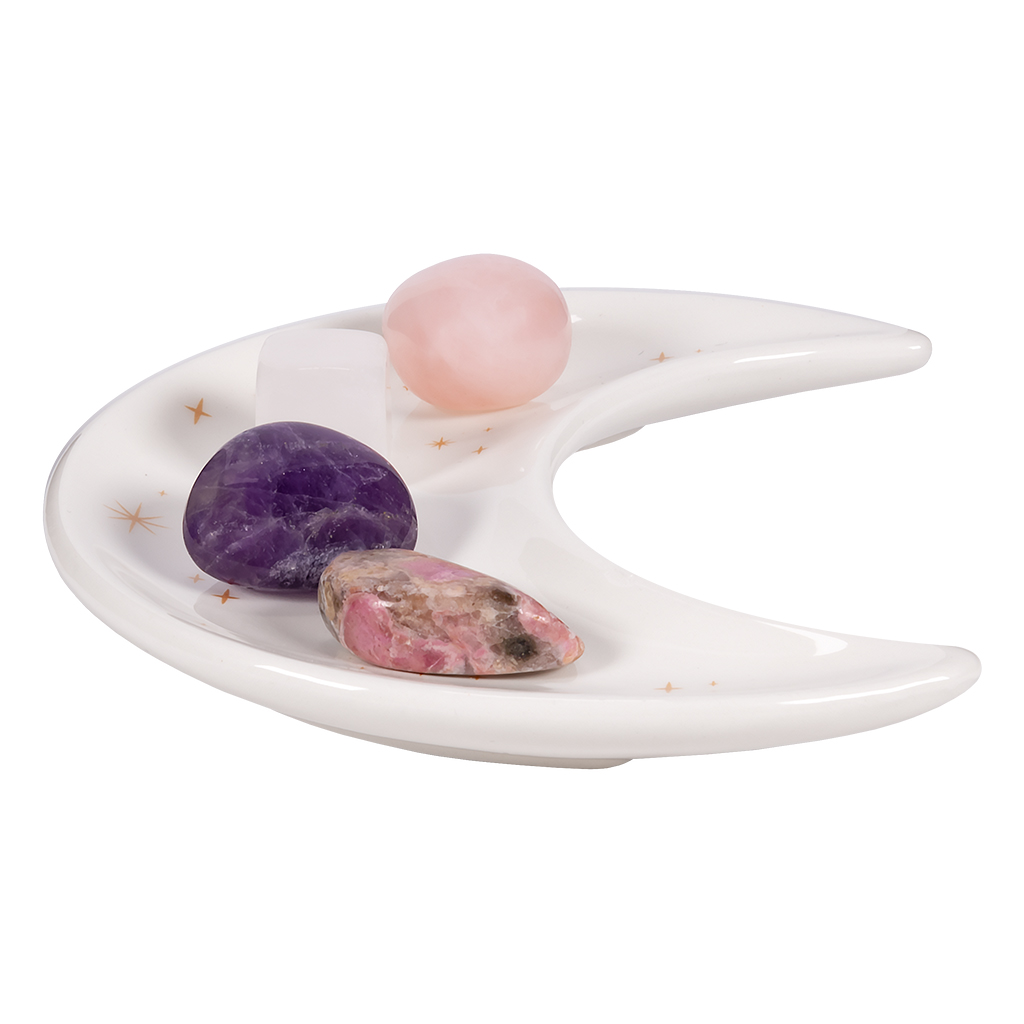 Love Healing Crystal Set With Moon Dish (The Mindful Frog)