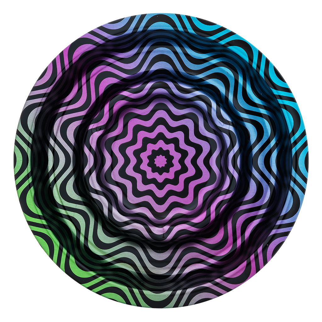 Metal Coffeeshop Ashtray Trippy #4 13,6cm (Clipper)