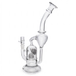 Bird Cage Glass Bong with Cage Percolator 30cm (Black Leaf)