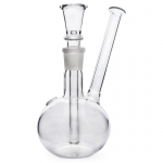 Glass Bong Clear with Kickhole 130mm