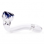Glass Hand Pipe 11cm Blue