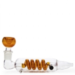 Glass Pipe With Spiral M Amber SG14 16cm