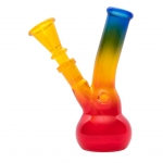 Glass Bong Red Yellow Blue 14cm