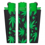 Metal Lighter Green Leaves Incl. Giftbox (Clipper)