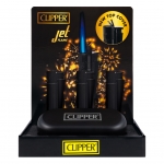 Lighter Jet Flame Matt All Black (Clipper)