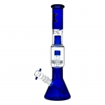 Ice Bong Drum Percolator For Herbs And Oil 36,5cm Blue (Black Leaf)