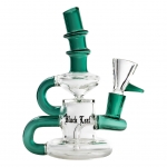 Bong For Herbs And Oil 16cm Sea Green (Black Leaf)