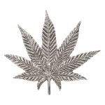 Metal Incense Holder Hemp Leaf