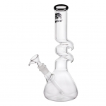 ZickZack Bong with Diffuser Chillum Black 30cm (Breit)