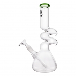 ZickZack Bong With Diffuser Chillum SG 19/14 29,5cm Green (Breit)