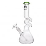 ZickZack Bong With Diffuser Chillum SG 19/14 29,5cm Green (Breit)