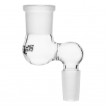 Bong Adapter 90° Angle Male to Female (Black Leaf)