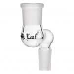 Bong Adapter 90° Angle Male to Female (Black Leaf)