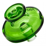 Glass Carb Cap Green (Black Leaf)