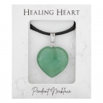 Crystal Necklace Heart Green Aventurine