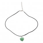 Crystal Necklace Heart Green Aventurine