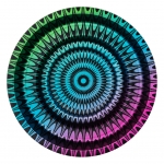 Metal Coffeeshop Ashtray Trippy #1 16cm (Clipper)