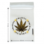 Ziplock Bag In Weed We Trust 40x60mm 50µ