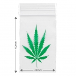 Ziplock Bag Green Leaf 40x60mm 50µ