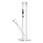 Glass Bong 40cm G52M (Black Leaf)