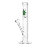Glass Bong 40cm G52M (Black Leaf)