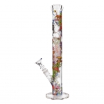 Glass Bong Mushroom Tree 45,5cm (Black Leaf) Clear