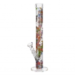 Glass Bong Mushroom Tree 45,5cm (Black Leaf) Clear