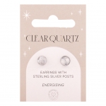 Crystal Earring Clear Quartz (The Mindful Frog)