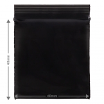 Ziplock Bag Black 40x40mm 50µ (Black Leaf)
