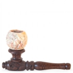 Wood Pipe with Stone Bowl 10cm
