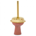 Clay Bowl with Brass Charcoal Cover (Shisha Kamin)