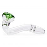 Glass Hand Pipe 11cm Green
