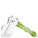 Hand Water Pipe With Kickhole Hammer Green 13,5cm