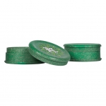 Hemp Plastic Grinder 3-Part 60mm Green (Black Leaf)