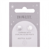 Crystal Earrings Howlite (The Mindful Frog)
