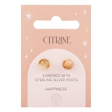 Crystal Earrings Citrine (The Mindful Frog)