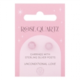 Crystal Earring Rose Quartz