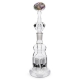 8-Arm Percolator Bong with 7-Hole Inline Diffuser (Black Leaf)