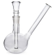 Glass Bong Clear with Kickhole 130mm