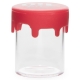 Oil Glass Jar with Silicone Cap 7ml (Black Leaf) Red