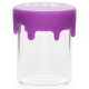 Oil Glass Jar with Silicone Cap 7ml (Black Leaf) Purple