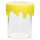 Oil Glass Jar with Silicone Cap 7ml (Black Leaf) Yellow