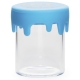 Oil Glass Jar with Silicone Cap 7ml (Black Leaf) Blue