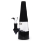 Glass Bong Drum Percolator For Oil And Herbs SG14 21cm (Black Leaf)