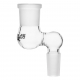 Bong Adapter 90° Angle Male to Female (Black Leaf)