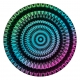 Metal Coffeeshop Ashtray Trippy #1 16cm (Clipper)