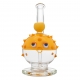 Glass Bong Blowfish Diffuser Pipe 24cm (Black Leaf)