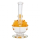 Glass Bong Blowfish Diffuser Pipe 24cm (Black Leaf)