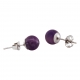 Crystal Earring Amethyst (The Mindful Frog)